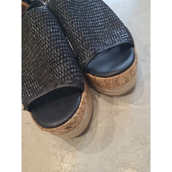 Steve Madden Carlton Espadrille Platform black women SZ 9M contemporary casual - Picture 6 of 10